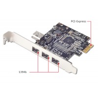 Card PCI-E 1X to Firewire 800 (1394B)